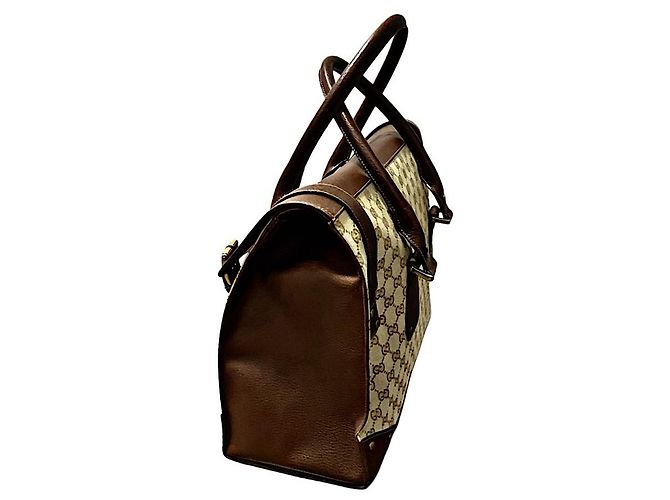 Borsa da viaggio autentica Gucci 03 AW Tom Ford Rare Monogram GG Studded Beige - vista 4