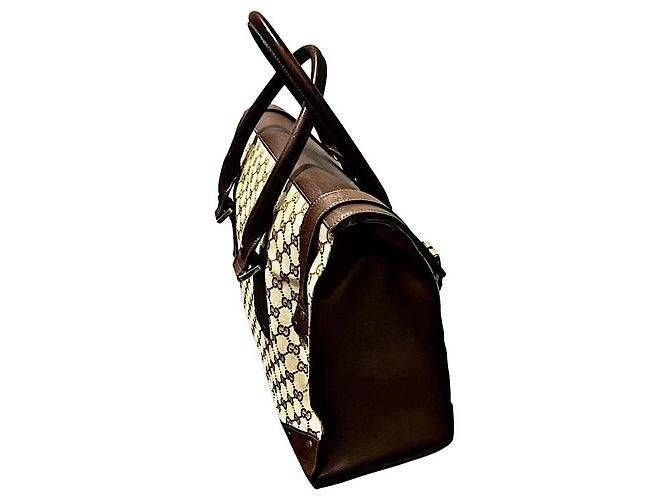 Borsa da viaggio autentica Gucci 03 AW Tom Ford Rare Monogram GG Studded Beige - vista 5
