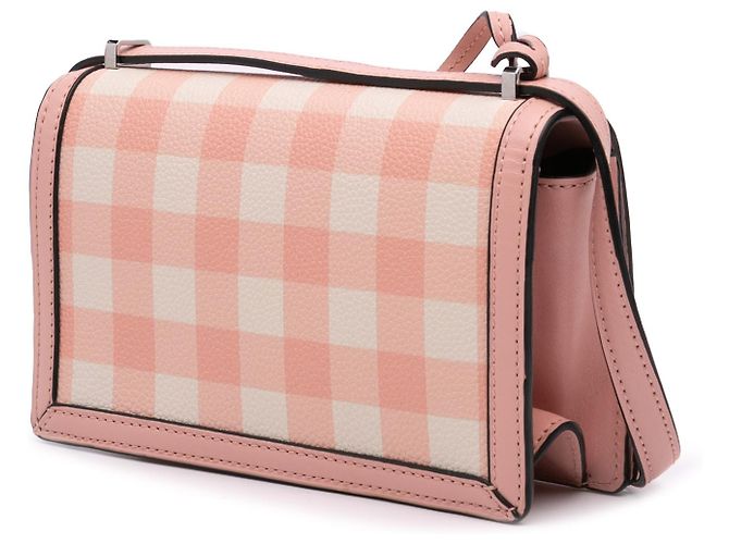 LOEWE Borsa a tracolla in pelle a quadri rosa piccola Barcellona - vista 2