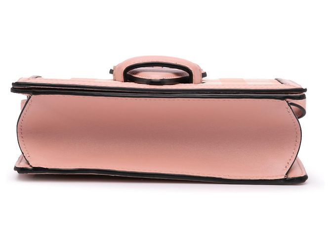 LOEWE Borsa a tracolla in pelle a quadri rosa piccola Barcellona - vista 3