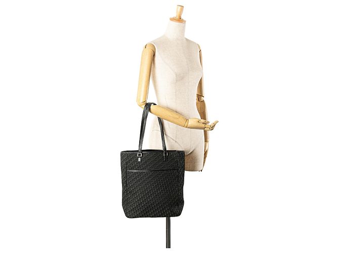 Dior Schwarze Diorissimo Trotter Canvas Tasche - Ansicht 10