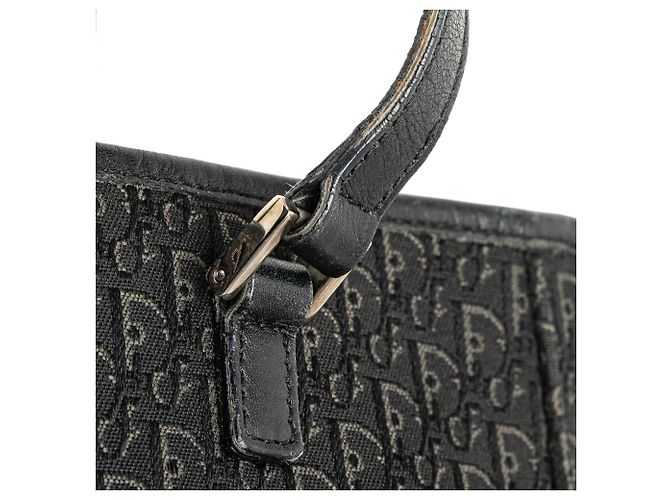 Dior Schwarze Diorissimo Trotter Canvas Tasche - Ansicht 8