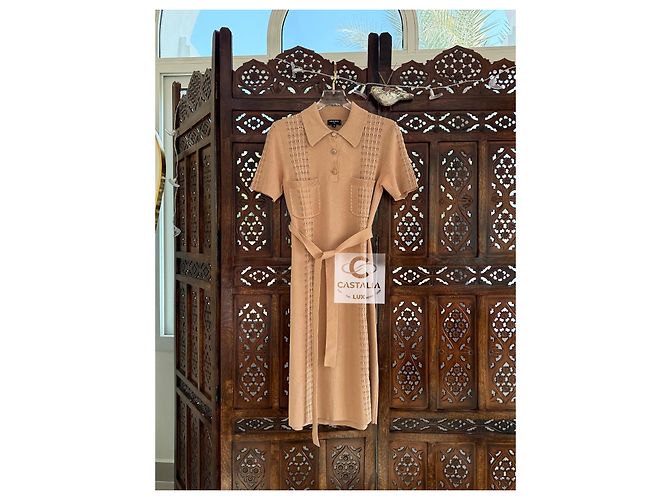 Chanel Neue Paris / Kuba Beiger Gürtelkleid 38 FR - Ansicht 2