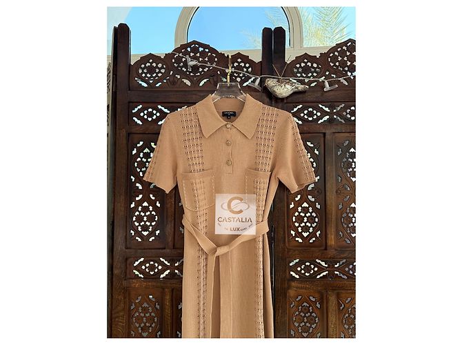 Chanel Neue Paris / Kuba Beiger Gürtelkleid 38 FR - Ansicht 3