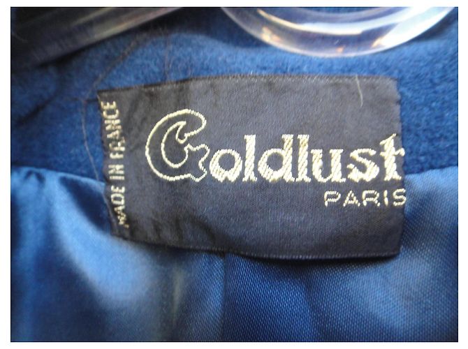 Autre Marque Cappotto Goldlust Paris blu lana angora cashmere - vista 4