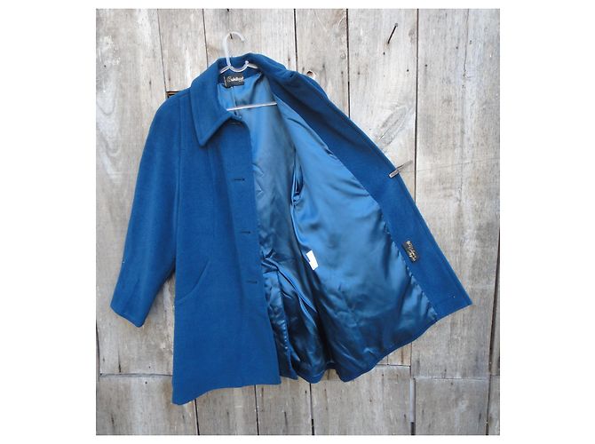 Autre Marque Cappotto Goldlust Paris blu lana angora cashmere - vista 6