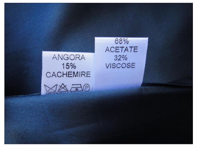 Autre Marque Cappotto Goldlust Paris blu lana angora cashmere - vista 7