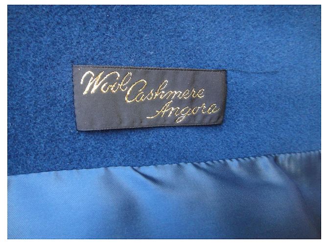 Autre Marque Cappotto Goldlust Paris blu lana angora cashmere - vista 9