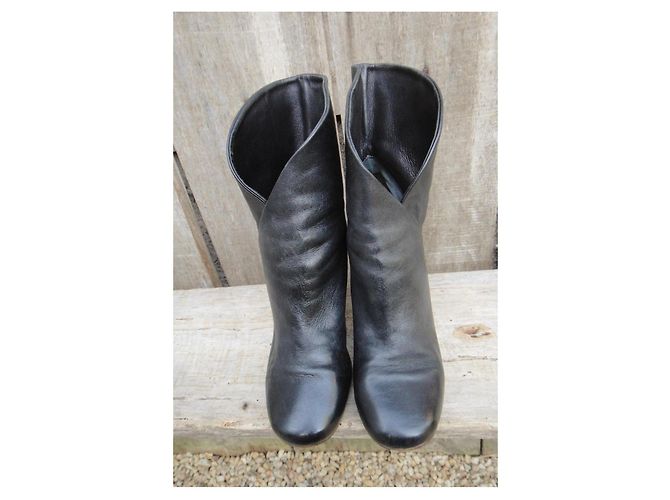Botines Céline de cordero negro - vista 4