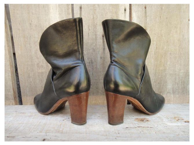Botines Céline de cordero negro - vista 5
