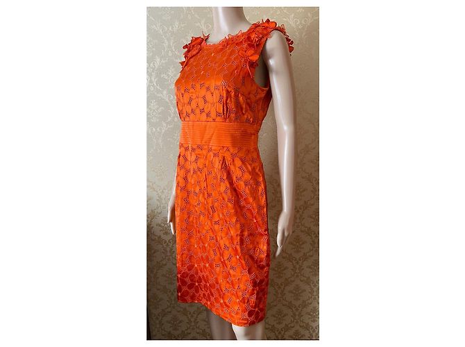 Vestido de seda naranja Roberto Cavalli - vista 7