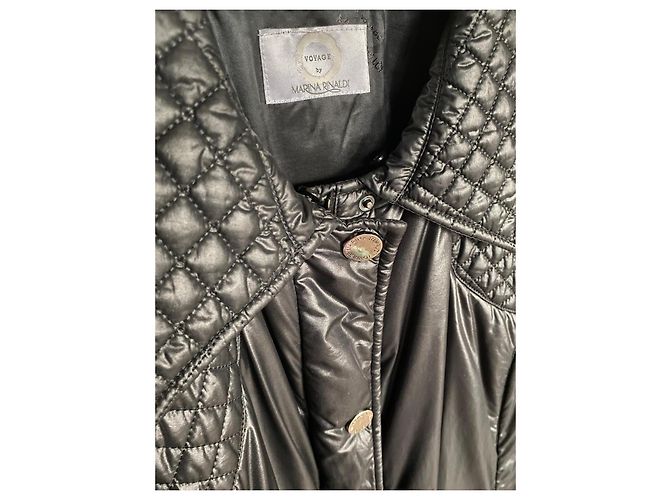 Abrigo acolchado negro Voyage de Marina Rinaldi, talla curvy 21 (L). - vista 12