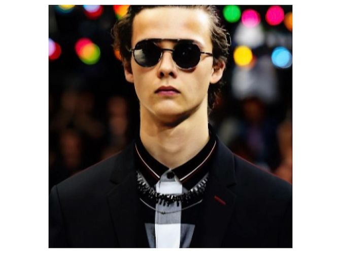 Authentische Dior Homme Fragmented Rock & Metal Chain Laufstegkette 17 SS Silber Hardware - Ansicht 2