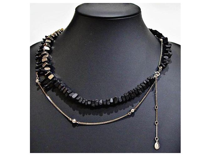 Authentische Dior Homme Fragmented Rock & Metal Chain Laufstegkette 17 SS Silber Hardware - Ansicht 3