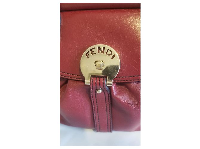 Borsa a mano Fendi Chef in pelle rossa Rosso - vista 6