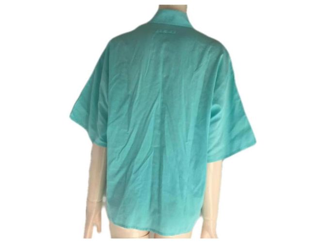 Off-Shoulder-Bluse von Jean Paul Gaultier Türkis - Ansicht 2