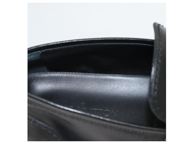 LOUIS VUITTON Scarpe da guida in pelle nera LV Auth bs25780 Nero - vista 15
