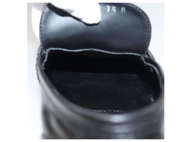 LOUIS VUITTON Scarpe da guida in pelle nera LV Auth bs25780 Nero - vista 17