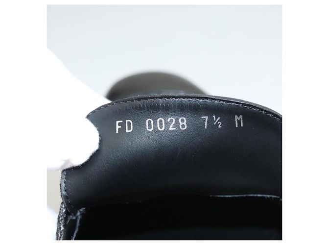 LOUIS VUITTON Scarpe da guida in pelle nera LV Auth bs25780 Nero - vista 18