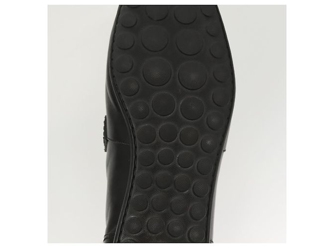 LOUIS VUITTON Scarpe da guida in pelle nera LV Auth bs25780 Nero - vista 26