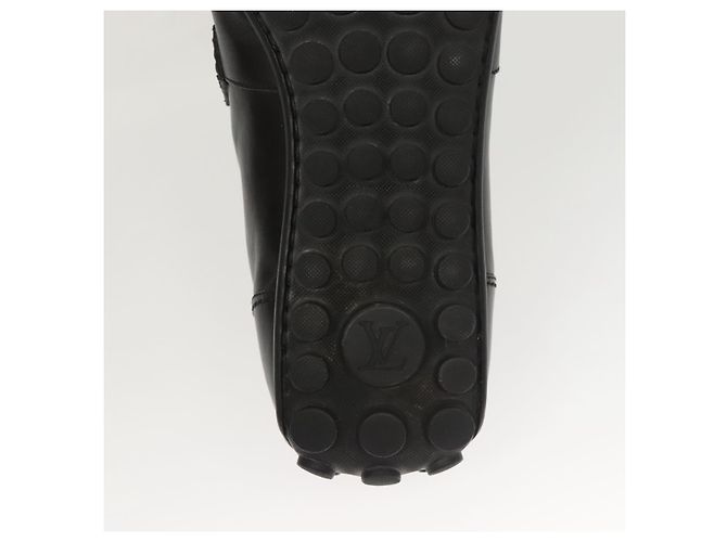 LOUIS VUITTON Scarpe da guida in pelle nera LV Auth bs25780 Nero - vista 27