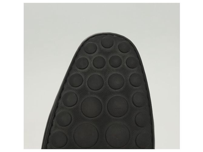 LOUIS VUITTON Scarpe da guida in pelle nera LV Auth bs25780 Nero - vista 8