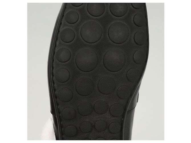 LOUIS VUITTON Scarpe da guida in pelle nera LV Auth bs25780 Nero - vista 9