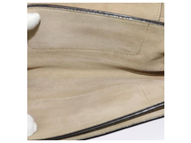 Chloé Borsa a Spalla Chloe Fay in Pelle Scamosciata Grigia Oro Auth BA1915 Marrone D'oro - vista 11