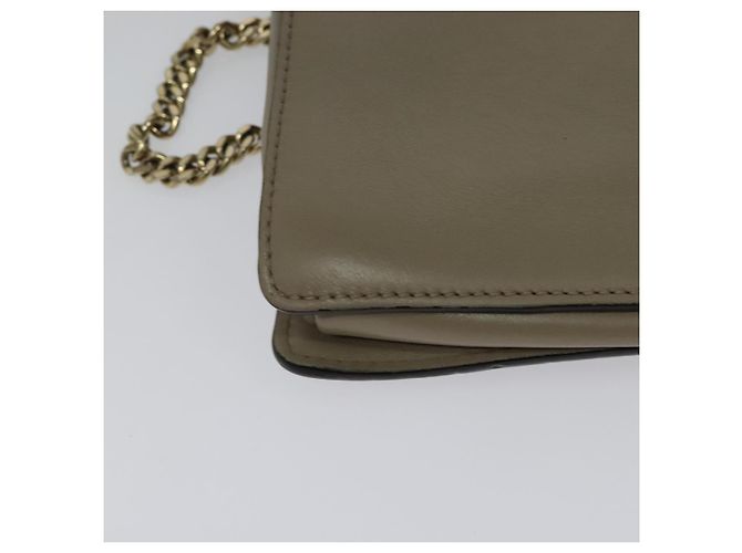 Chloé Borsa a Spalla Chloe Fay in Pelle Scamosciata Grigia Oro Auth BA1915 Marrone D'oro - vista 15