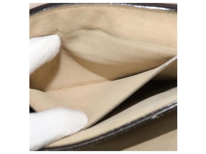 Chloé Borsa a Spalla Chloe Fay in Pelle Scamosciata Grigia Oro Auth BA1915 Marrone D'oro - vista 21