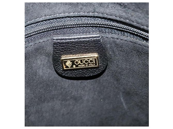 Borsa tote in pelle nera e oro GUCCI 002 105 0141 Auth sw707 Nero D'oro - vista 17