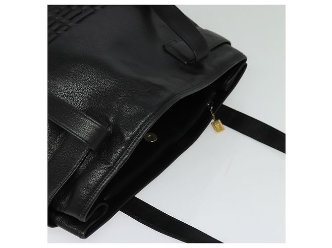 Borsa tote in pelle nera e oro GUCCI 002 105 0141 Auth sw707 Nero D'oro - vista 6