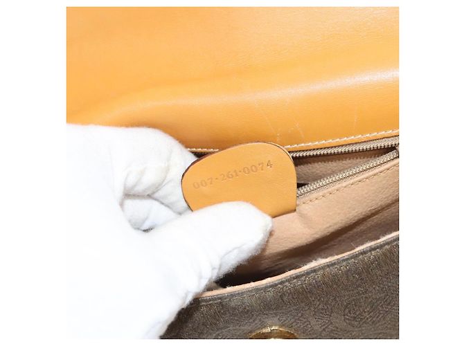 Borsa a spalla GUCCI in tela e pelle beige 007 261 0074 Auth BA1953 - vista 12