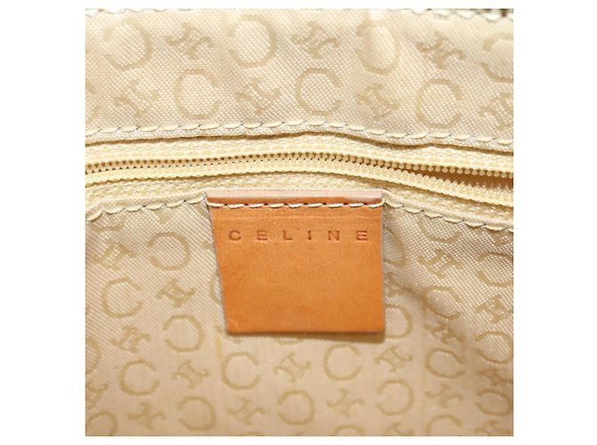 Céline Borsa a spalla in tela Macadam CELINE C in suede giallo oro Auth BA1861 D'oro - vista 10