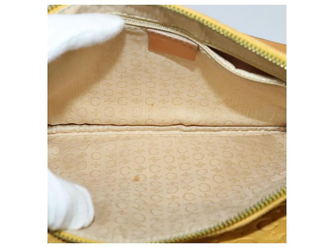 Céline Borsa a spalla in tela Macadam CELINE C in suede giallo oro Auth BA1861 D'oro - vista 11