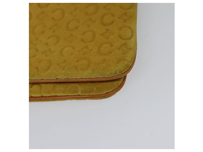 Céline Borsa a spalla in tela Macadam CELINE C in suede giallo oro Auth BA1861 D'oro - vista 14