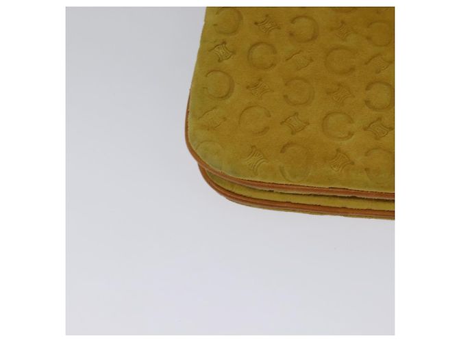 Céline Borsa a spalla in tela Macadam CELINE C in suede giallo oro Auth BA1861 D'oro - vista 15