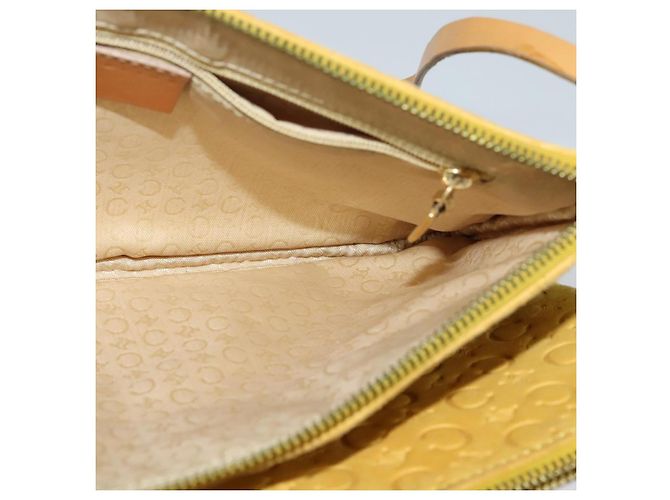 Céline Borsa a spalla in tela Macadam CELINE C in suede giallo oro Auth BA1861 D'oro - vista 17