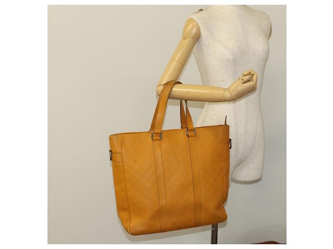 LOUIS VUITTON Borsa Neo Tadao Damier Infini 2way Gialla N41228 LV Auth BA1777 Giallo - vista 21