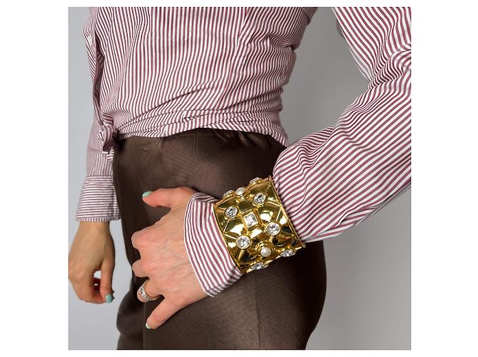 Timeless Chanel Gladiator Metallarmband Gold Golden - Ansicht 3