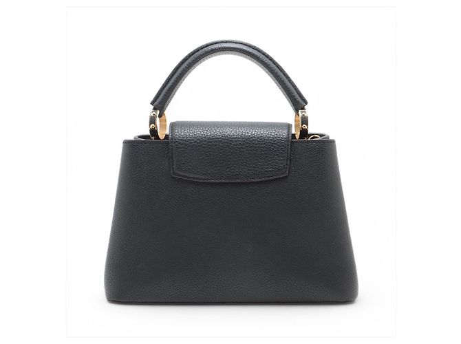 Louis Vuitton Borsa Capucines PM in pelle Taurillon nera a 2 modi Nero - vista 4