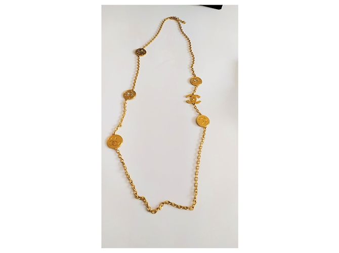 Collana Sautoir Chanel CC Oro Metallo D'oro - vista 2