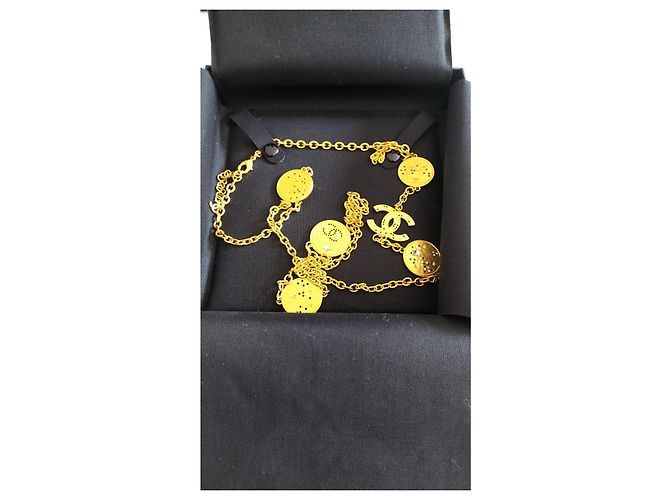 Collana Sautoir Chanel CC Oro Metallo D'oro - vista 5