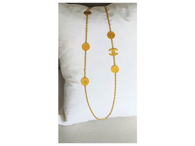 Collana Sautoir Chanel CC Oro Metallo D'oro - vista 6