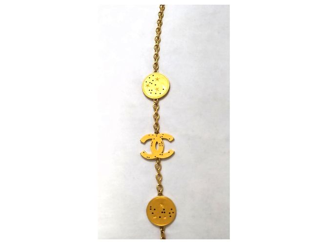 Collana Sautoir Chanel CC Oro Metallo D'oro - vista 7
