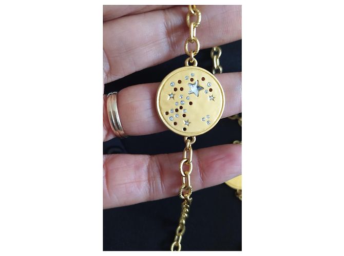 Collana Sautoir Chanel CC Oro Metallo D'oro - vista 8