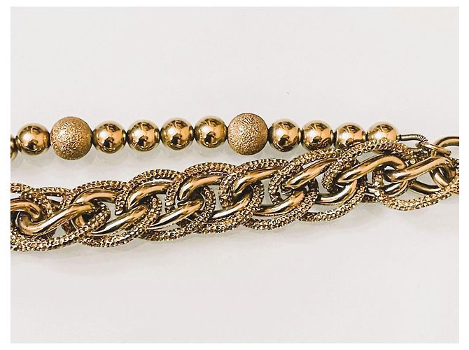 Magnifico bracciale DOLCE & GABBANA modello DJ0694 dorato  catena doppia D'oro - vista 2