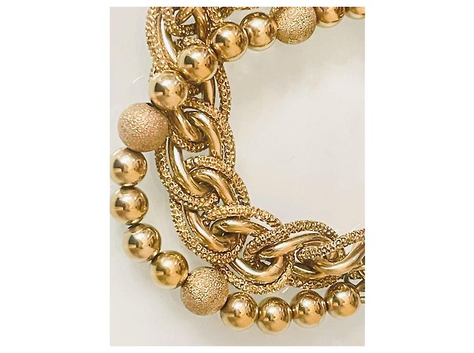 Magnifico bracciale DOLCE & GABBANA modello DJ0694 dorato  catena doppia D'oro - vista 6