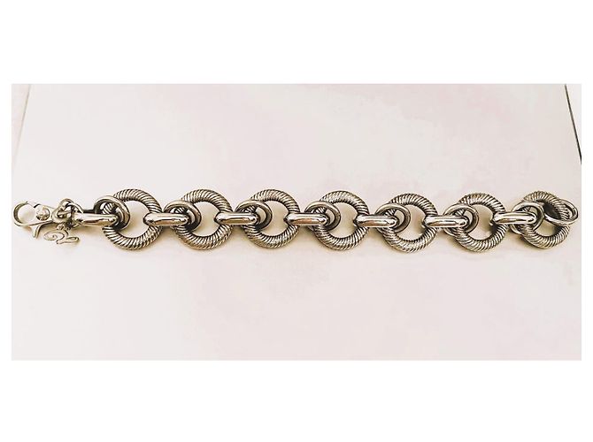 RARO raffinato bracciale DOLCE & GABBANA DJ0769 maglia marina circolare Argento - vista 11