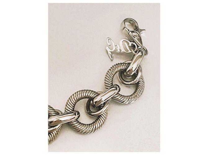 RARO raffinato bracciale DOLCE & GABBANA DJ0769 maglia marina circolare Argento - vista 12